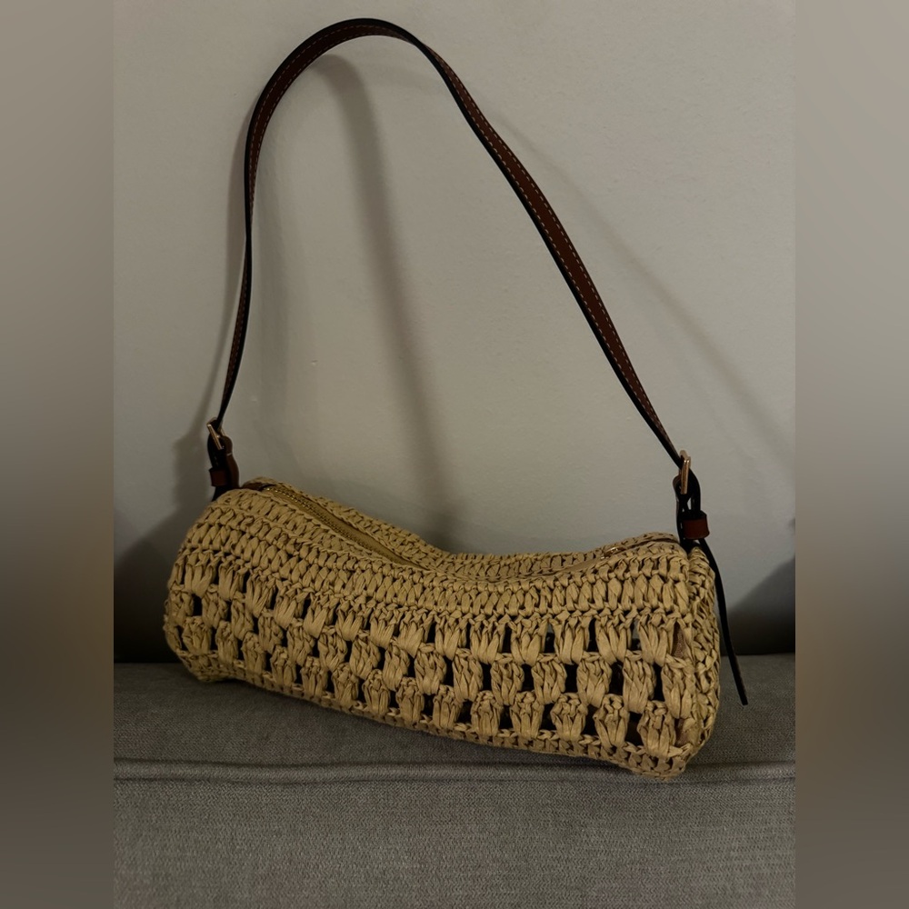 H&M Woven Straw Shoulder Bag